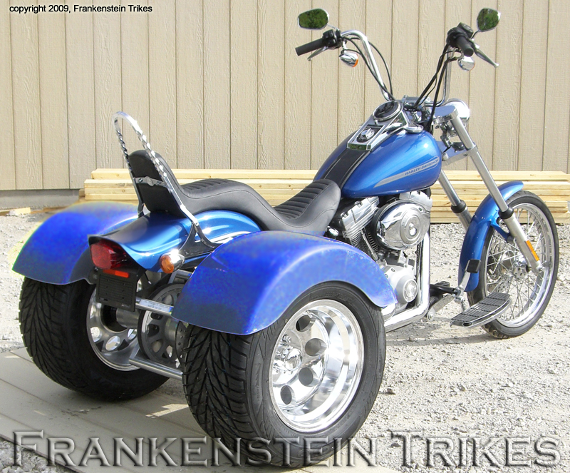 Frankenstein Trike kit on Harley-Davdison Softail picture